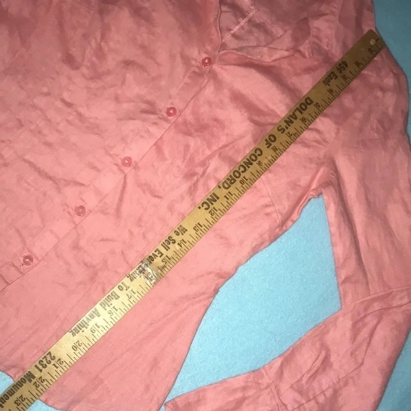ANN TAYLOR LOFT linen bell long sleeve tailored fit button up NEW size S - Picture 9 of 10